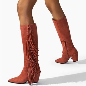 Stuart Weitzman Kenley suede fringe boots